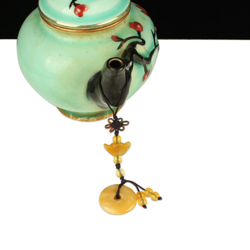 Jade Pendant, Yellow Jade Mobile Accessory, Peace Buckle Phone Accessory Charm, Jade Craftwork, Jade Hanging Ornament