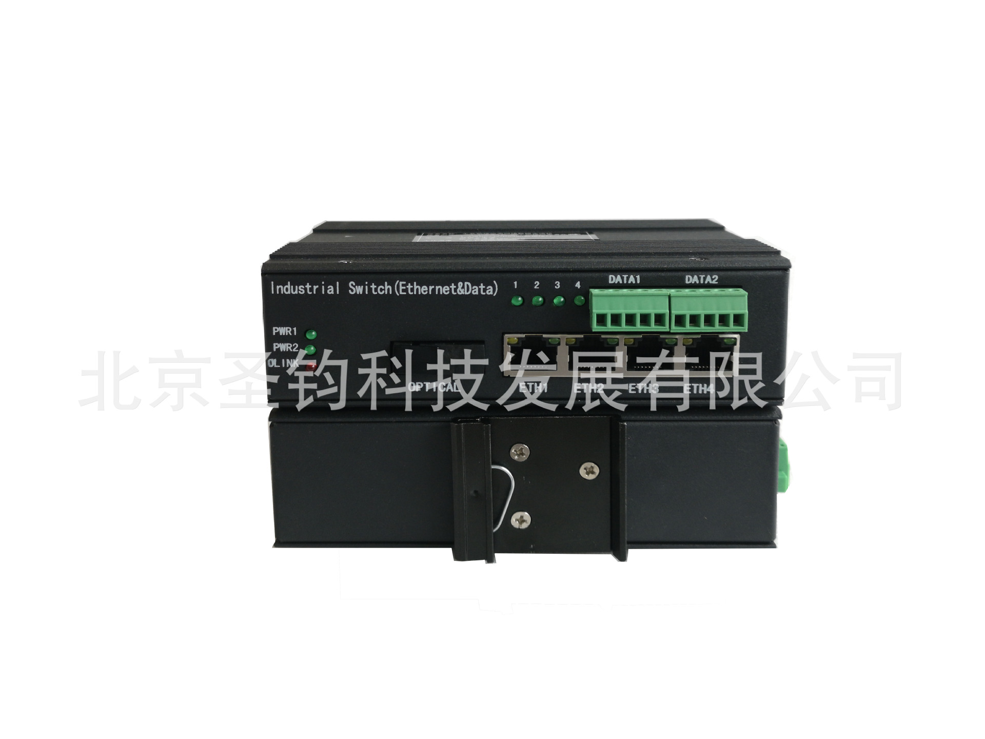 工业级导轨4路物理隔离百兆网络+4路RS232RS485RS422数据光端机
