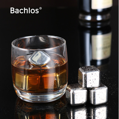 wholesale 304 stainless steel Ice Icewine Whisky red wine square Ice block Wine stainless steel Quick-freeze Ice block