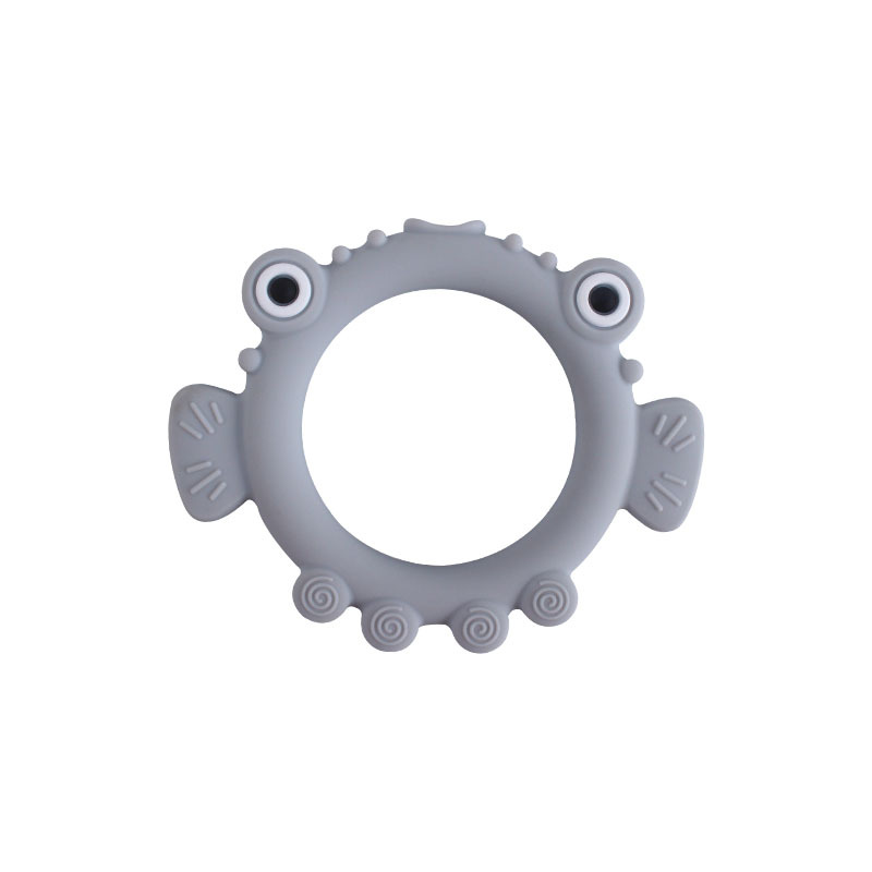 Nuevo pico chupete clip burbuja pescado cabeza grande silicona mordedor bebé silicona molar juguete mordedor chupete cadena