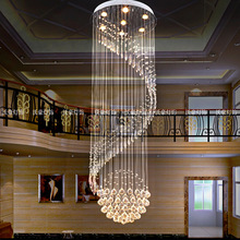 后現代創意輕奢水晶吊線燈別墅復式客廳樓梯星球燈裝飾燈具