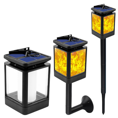 solar energy Flame lamp transparent simulation Dynamic Flame outdoors waterproof courtyard Garden Lawn Landscape lamp