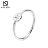 Fashionable golden zirconium stainless steel, ring, accessory, Korean style, pink gold, on index finger