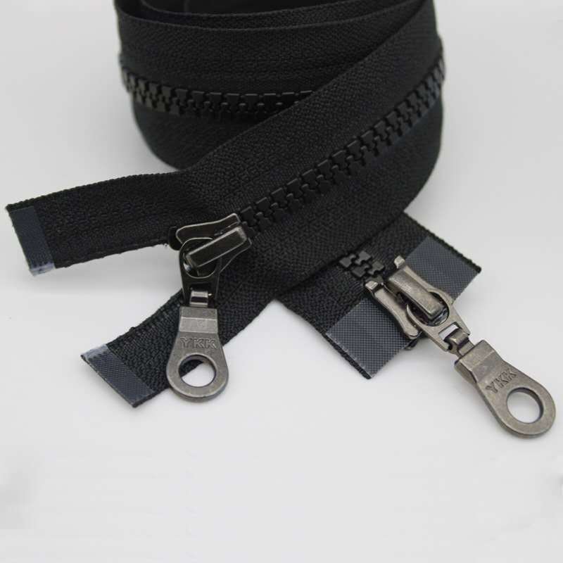 YKK正宗5号树脂胶牙双头开口自动头拉链批发门襟箱包专用可定制