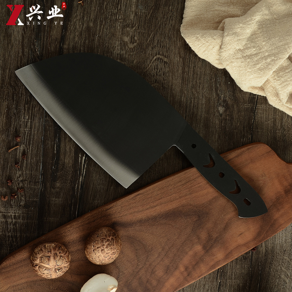 厂家定 做不锈钢刀片发黑DIY半成品切菜斩切屠夫刀胚可定 制