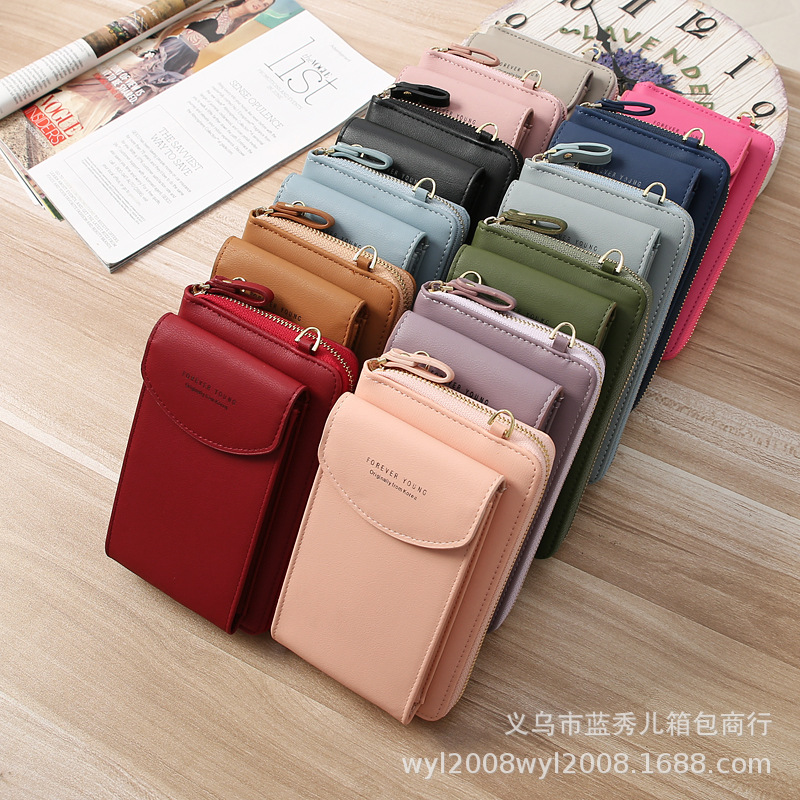 Korean Mobile Phone Bag Messenger Bag Pu Shoulder Bag Multi-purpose Coin Purse display picture 49