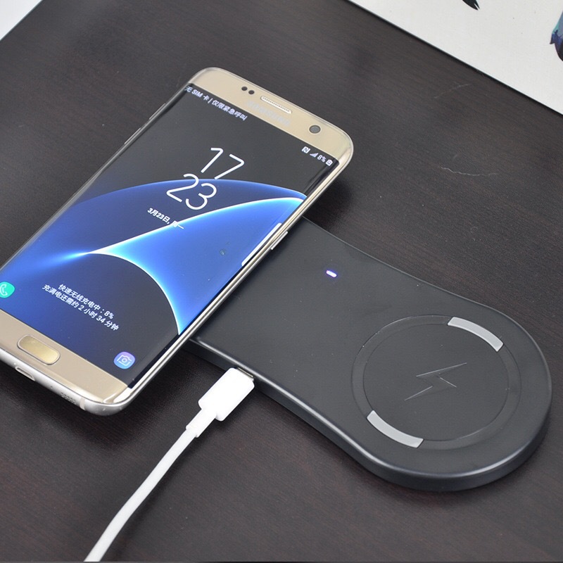 New Qi Charge Charger 2-in-1 Dual Flash 10W Fast Suitable for Mobile Phone with Wireless Function Charging_voghion.com