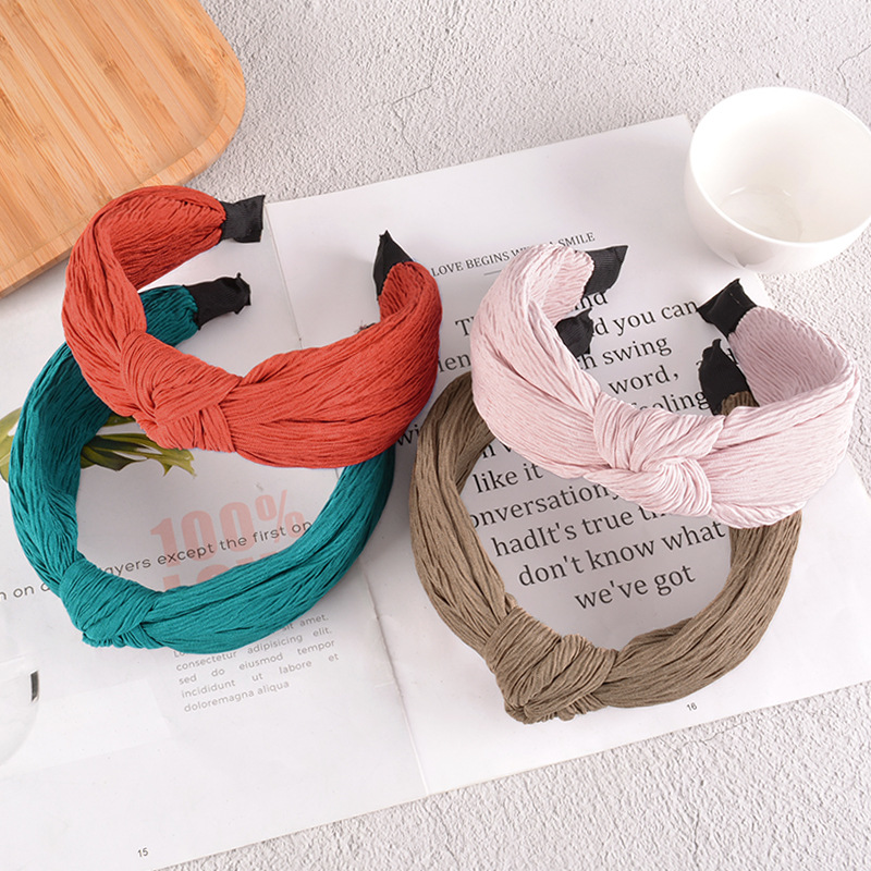 Knotted Wide-sided Fold Headband display picture 2