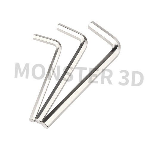 L-shaped hex wrench 152345mm 3D printer wrench accessory, silver, hardened, for export, factory direct supply