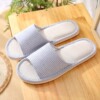 Four seasons linen cotton slippers Female home room, floor anti -slip male EVA home use couple pastoral manufacturer quietness