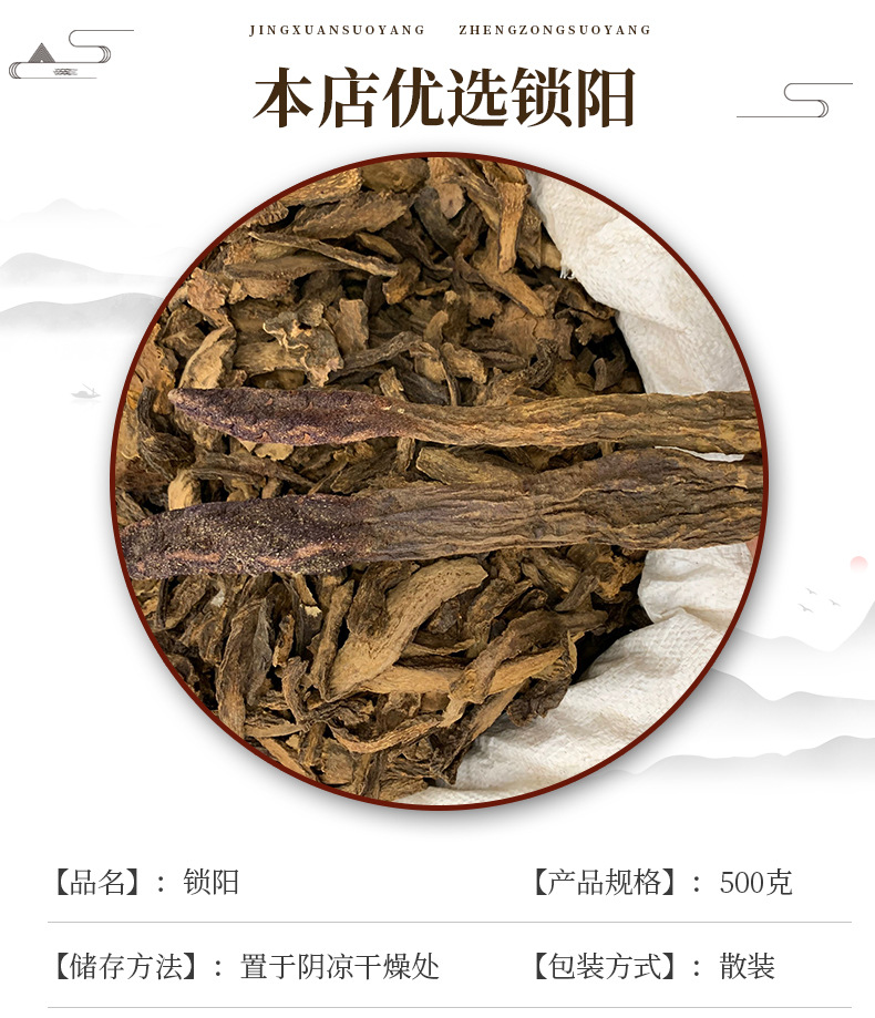 Cynomorium Songaricum Sliced Suo Yang Dried Herb for Herbal Wine and Decoctions 500g overview