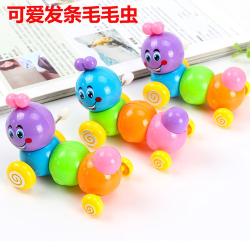 Seven-color spring-loaded caterpillar toy, wind-up caterpillar children's educational spring toy, street stall supply wholesale