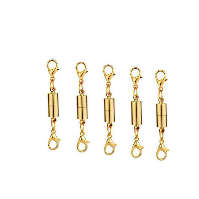 Oro imán cilíndrico hebilla redonda esférica magnética hebilla pulsera cabeza langosta hebilla DIY joyería hebilla magnética joyería del oído image 10