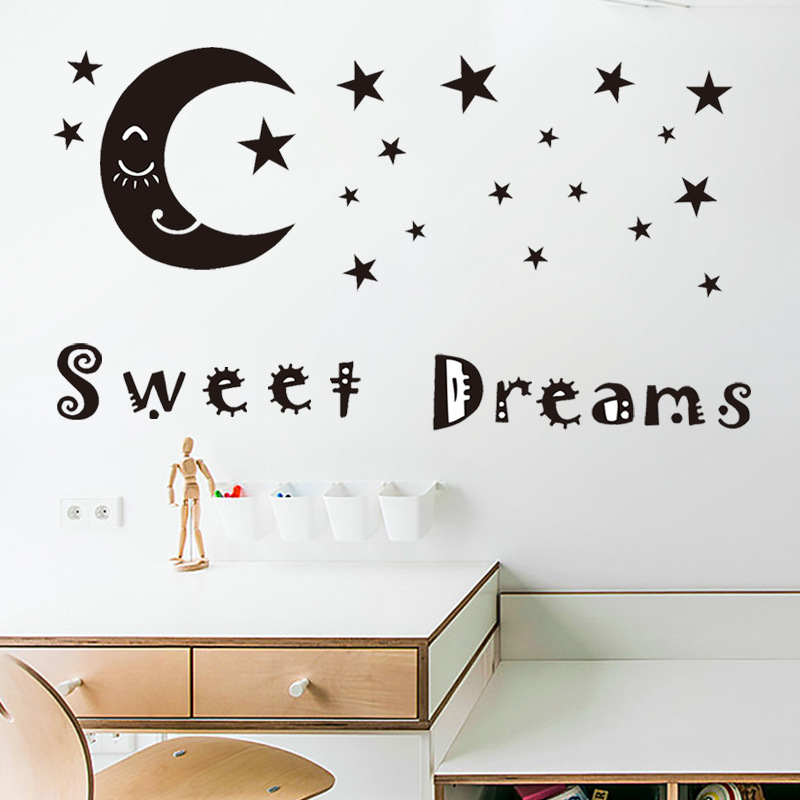 Creative  English Proverbs Star Moon Wall Stickers display picture 6