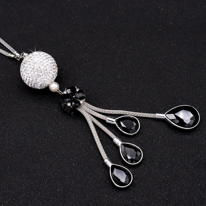 Car rearview mirror pendant metal pendant car Crystal Diamond Ball interior pendant car decoration rhinestone pendant ornaments