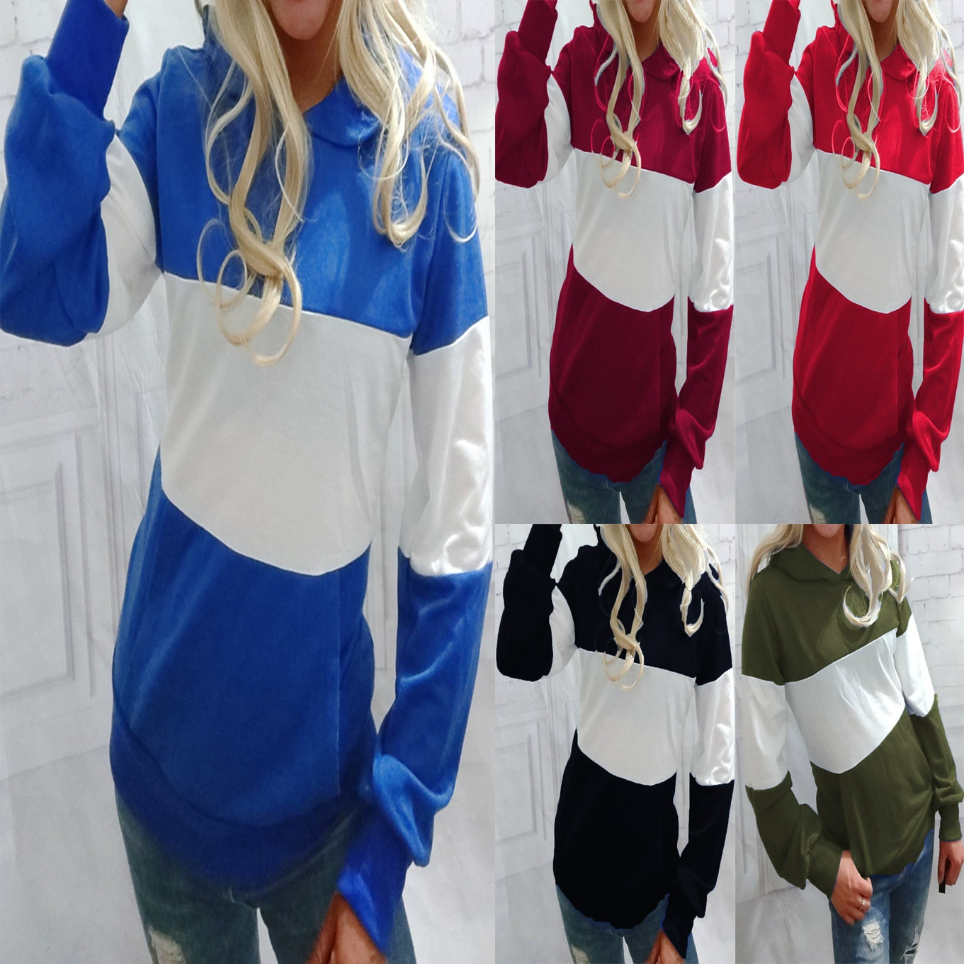 2020 Новый EBAY AliExpress Wish весенние и летние взрывы осенние пикантные с длинными рукавами и капюшоном для женщин