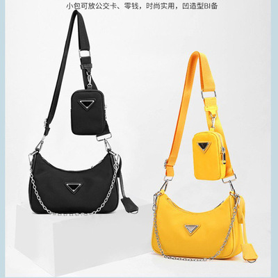 Bag handbag 020 new pattern design One shoulder Inclined shoulder bag nylon One shoulder Messenger Color female Armpit Steamed stuffed bun