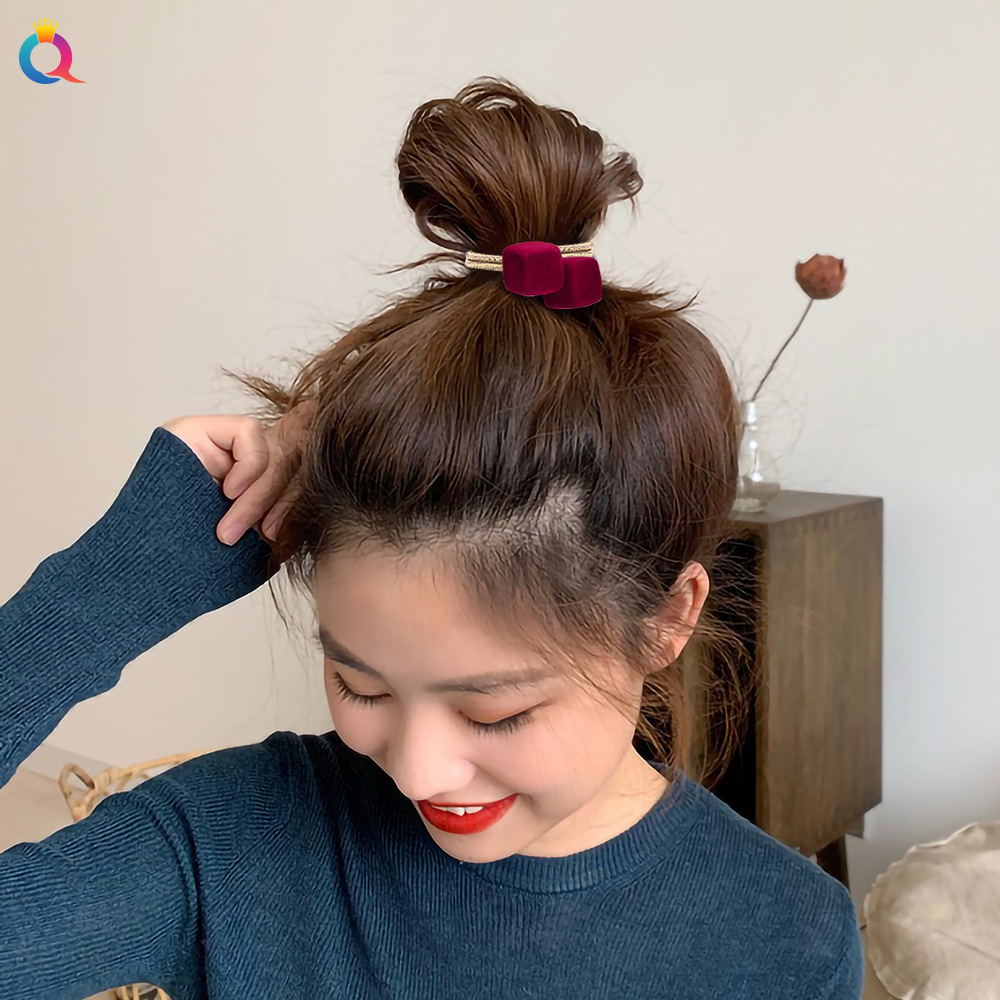 Red Velvet Star Geometric Hair Rope display picture 3