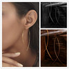 Fishing line, fashionable metal design trend earrings, simple and elegant design, trend of season, wholesale