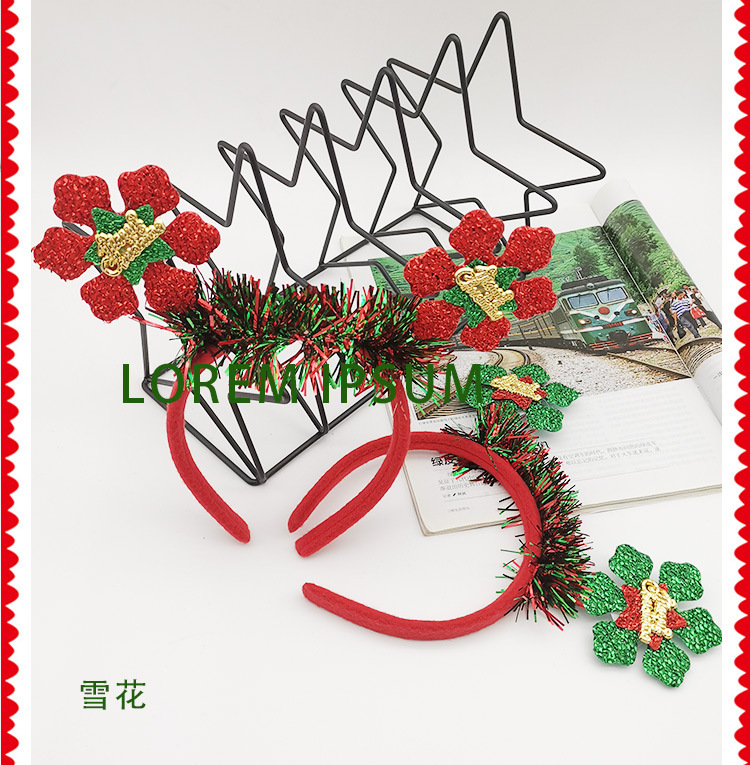 Christmas headbands, Christmas headwear decorations, hair accessories for children, girls, princesses, little girls, Christmas antler headbands for girls detail image 13