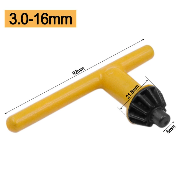 Yellow leather sleeve drill chuck wrench 3-16