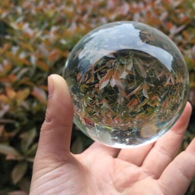 5A级天然白水晶球摆件全净体水晶球学习占卜冥想水晶供佛摆件|ru