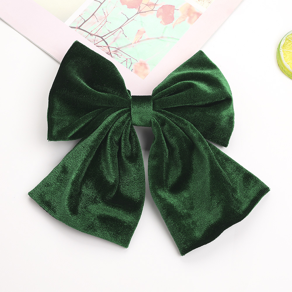 Korea Golden Silk Korea Flanell Big Bow Haars Pange Modische Mädchen Internet Promi Feder Clip Haars Pange 2021 display picture 3