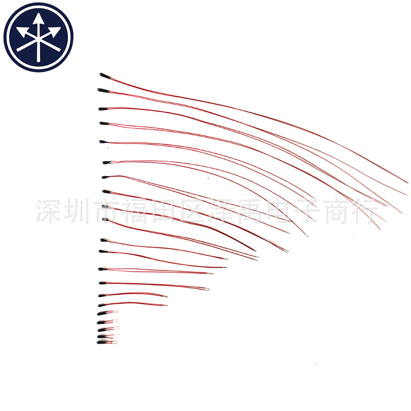 防水温度传感器电阻高精度环氧漆包线小黑头10K NTC热敏电阻