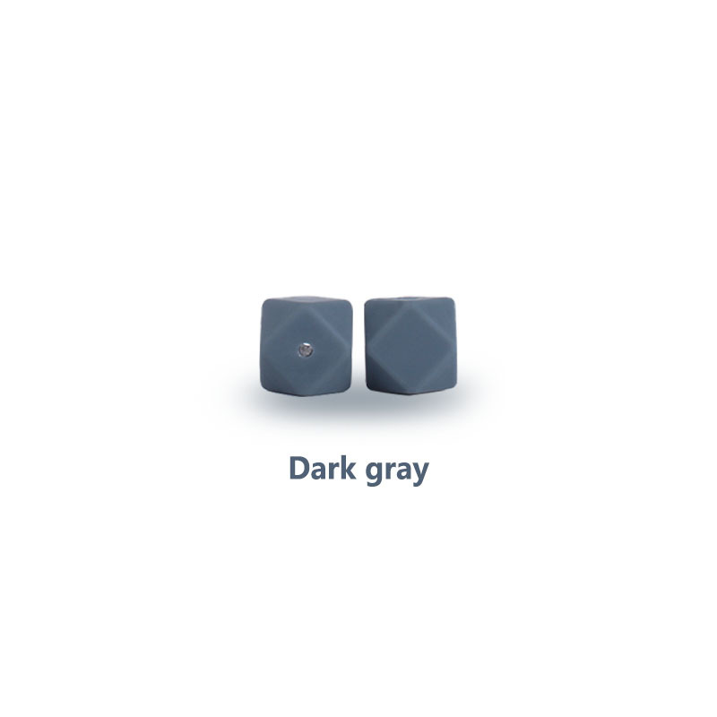 17mm cuentas de silicona octogonal molar juguetes suministros del bebé DIY teether pulsera collar cadena chupete accesorios la joyería