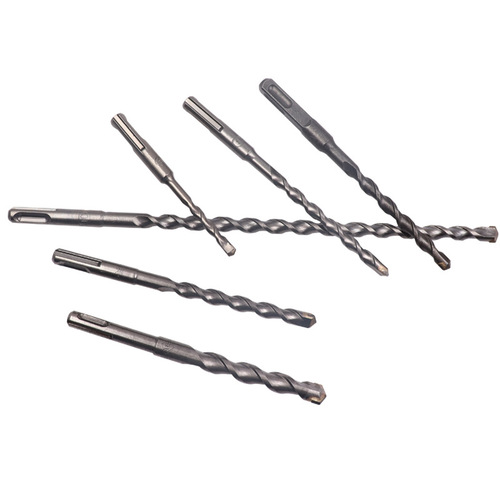 Two-pit, two-slot, round-handle, four-pit through-wall extension electric hammer drill bit, concrete impact drill bit, construction drill bit