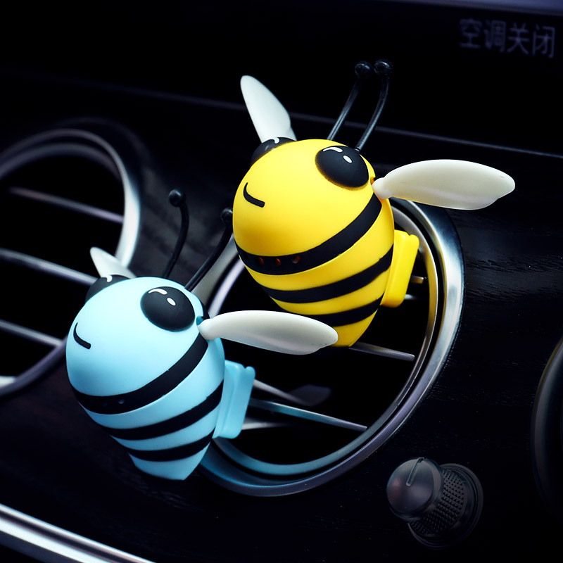 Car Cartoon Perfume Little Bee Fragrance Light Scent Air Vent Perfume Car Air Conditioning Aroma Diffuser Decoration