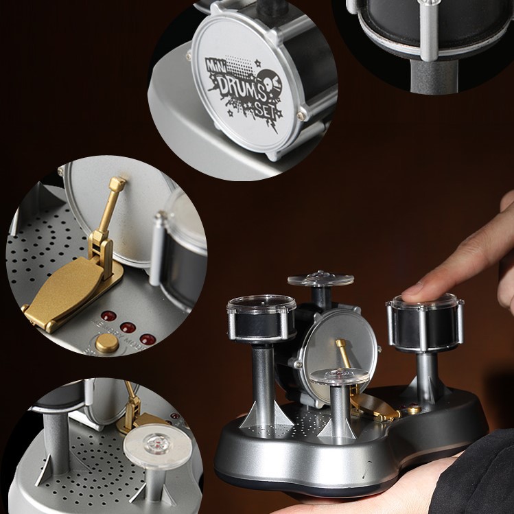 Markfeldstein创意手指触摸式迷你架子鼓 打击乐器玩具送朋友礼物|ms