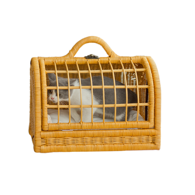 Productos para mascotas bolsa de salida mochila de hombro de caña bolsa de gato bolsa de gato bolsa de gato portátil