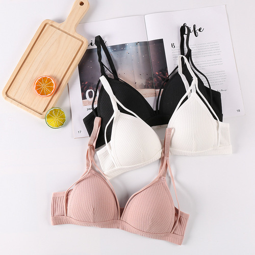 Underwear Women's Thin Breathable Sexy Suspender Beautiful Back Wrapped Breast Small Breast Gathering Student All-in-one Wireless Bra