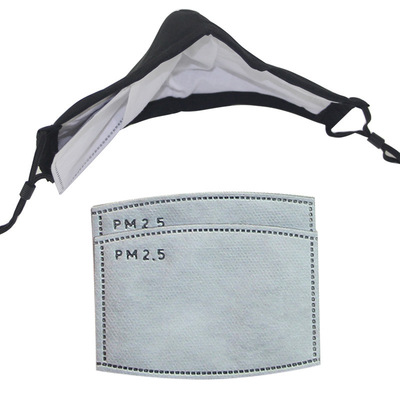 PM2.5过滤片可插滤片口罩配件5层活性炭成人弧形滤纸现货批发|ru