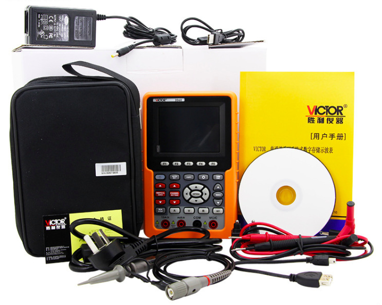 胜利仪器VC2060/VC2601单通道数字彩色示波器 手持便携示波万用表