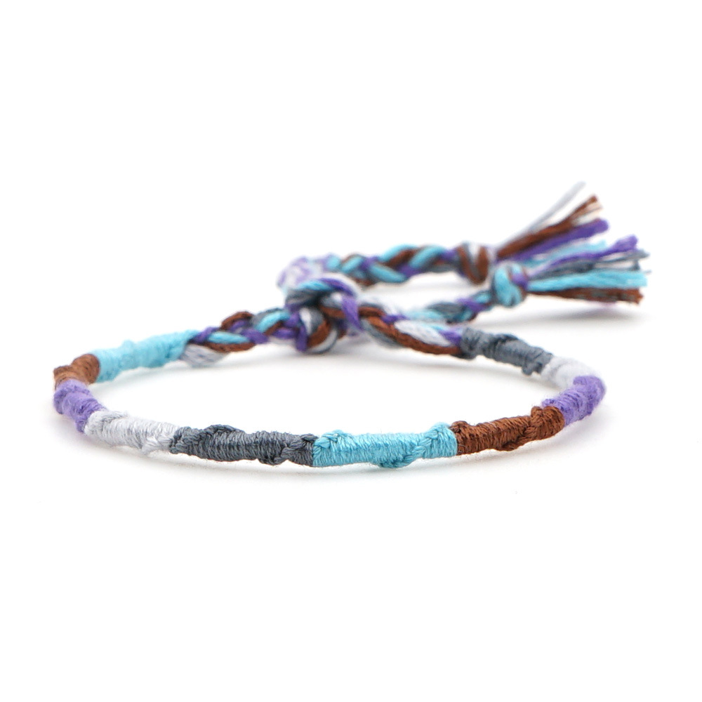 Fashion Handmade Original Linen Cotton Braided Bohemian Color Ethnic Style Elastic Bracelet For Women display picture 25