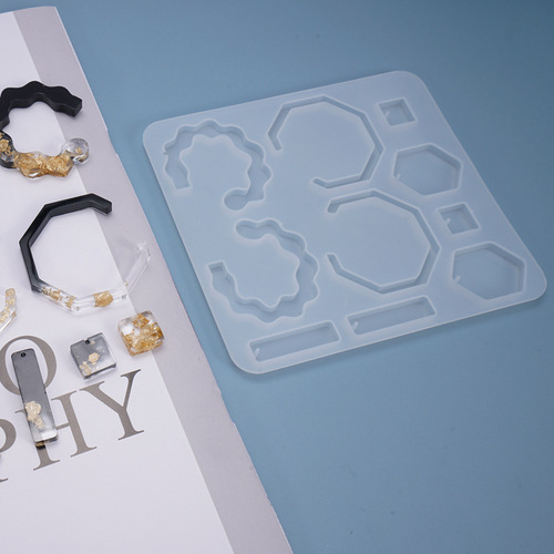 Poppy diy crystal glue mold earring pendant ear stud hanging ornaments homemade jewelry whole plate silicone mold