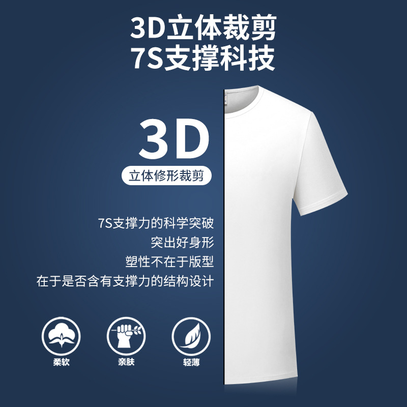 Custom imprinted logo round neck short sleeve t-shirt for school reunion, class uniform, team, quick-dry, promotional shirt