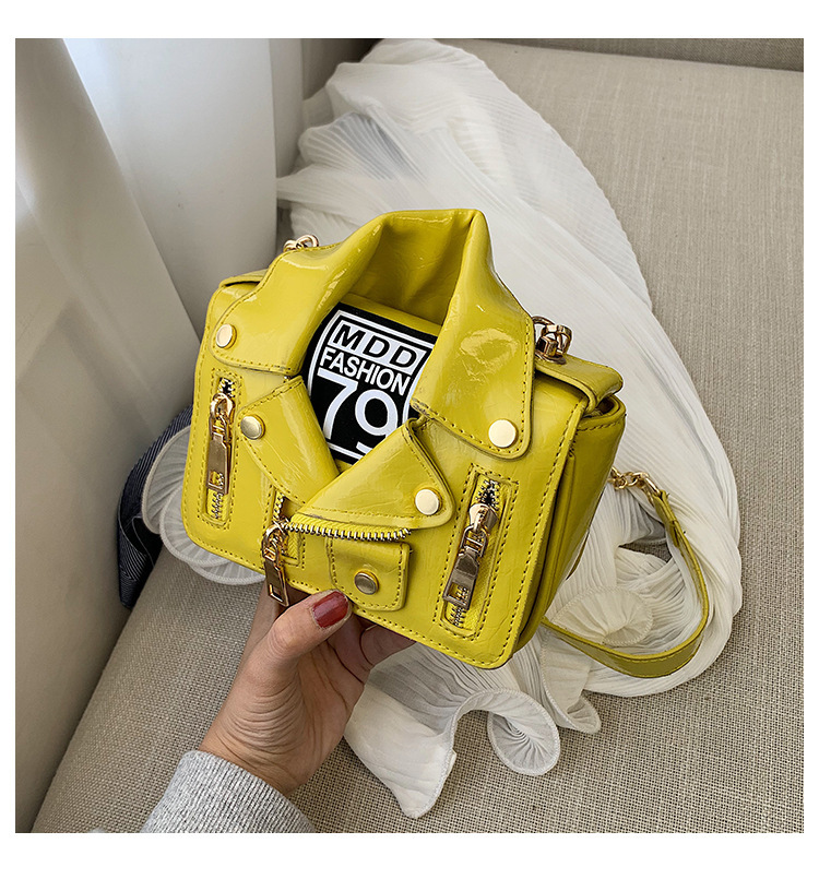 Fashion Women's Bag Creative Jacket Shape Contrast Color Messenger Bag16*16*6 display picture 3