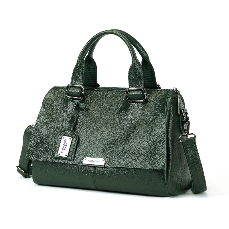 2024 Heidi Paul New European & American Style Flap Leather Handbag Crossbody Pillow Boston Large Capacity Women's Bag - Thumbnail 5