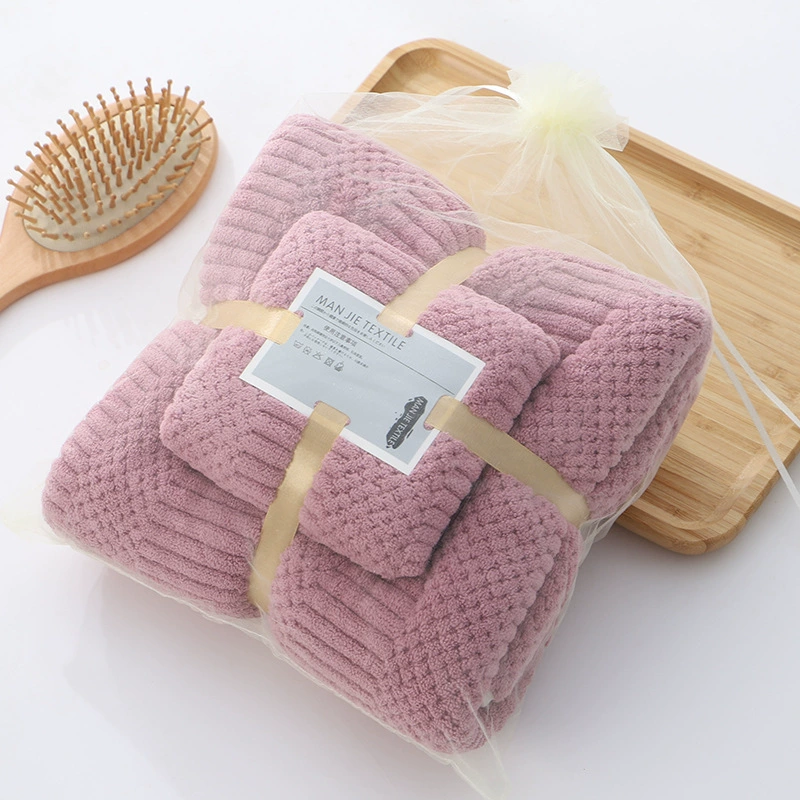 Coral soft bath towel, set, Birthday gift, wholesale