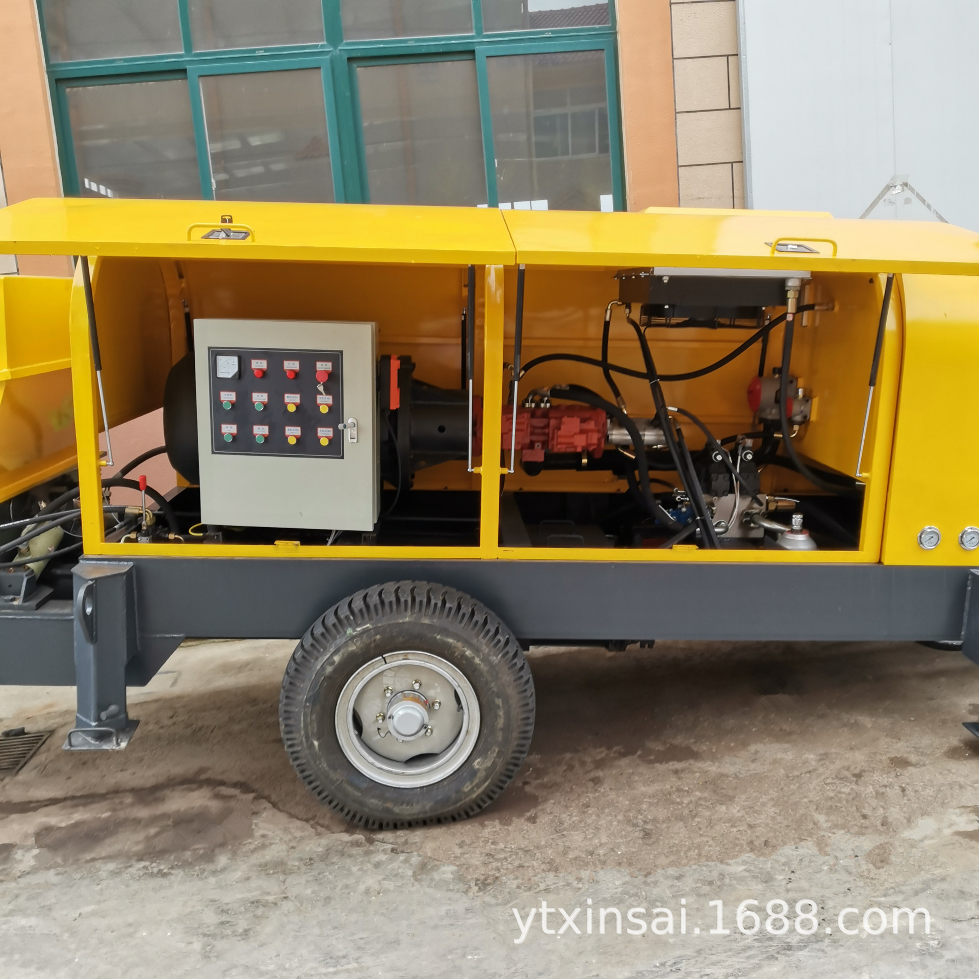 80电动泵 110千瓦电机 每小时输送量80立方混凝土 混凝土输送泵