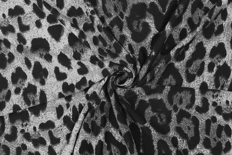 women s leopard print long-sleeved casual loose T-shirt NSKX5779