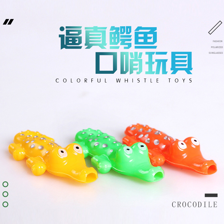 Manufactor Direct selling Best Sellers 45MM Toy Toys Plastic Cartoon crocodile whistling food gift candy gift