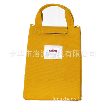 Ai way fashion environmental protection canvas portable Bento bag Lunch Bags aluminum foil thickening Large Insulation package Picnic bag