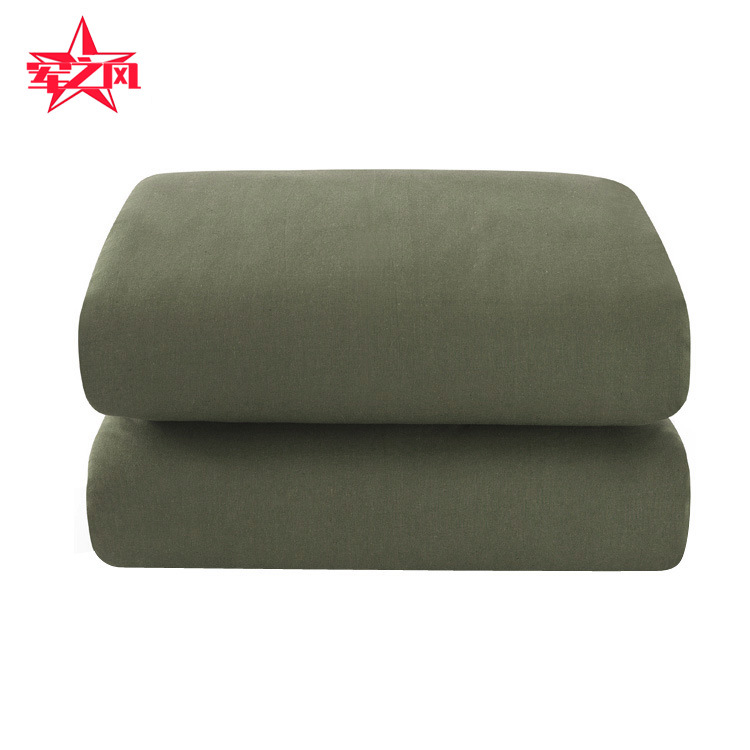 厂家批发军绿棉被民政救灾被褥加厚单位宿舍配发被子军训棉被褥子