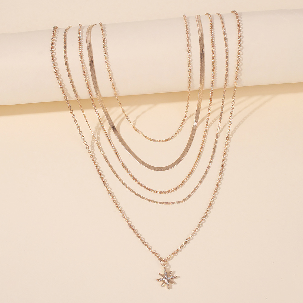 Einfache Geometrische Neue Mehrschichtige Beliebte Halskette display picture 8