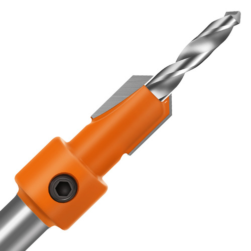 5-piece set of woodworking countersink drill, taper hole drill, alloy head screw step drill, self-tapping screw installation step drill