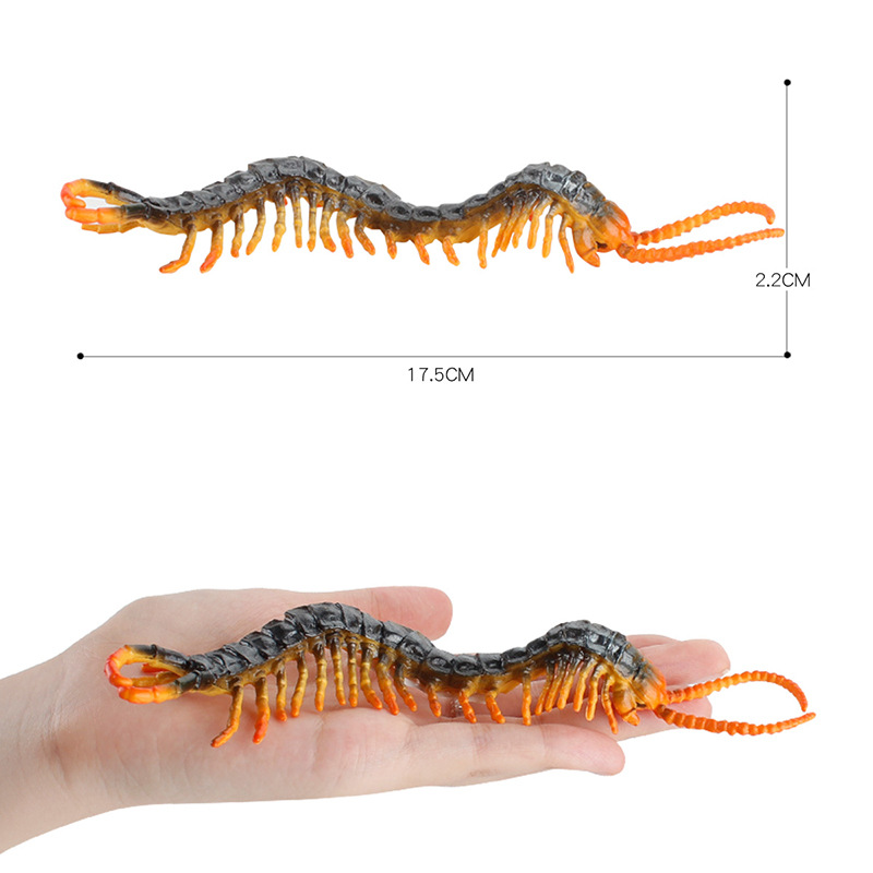 Comercio exterior Venta caliente simulación bosque animal sólido modelo estático paraguas lagarto gigante ciempiés Python niños cognitiva juguete